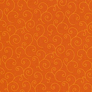 Kimberbell Basics 8243-OO Orange Tonal Scroll by Kim Christopherson for Maywood Studio, Image