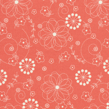 Kimberbell Basics 8246-CP Peachy Pink Doodles by Kim Christopherson for Maywood Studio, Image