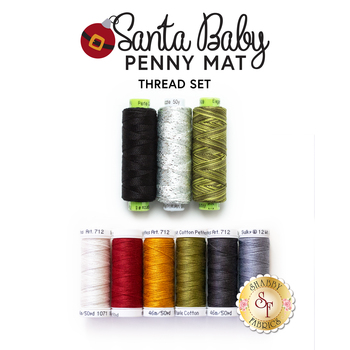 Santa Baby Penny Mat - 9pc Thread Set, Image