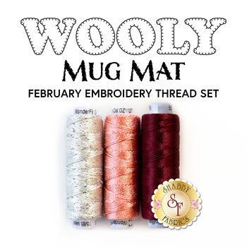  Wooly Mug Mat Series - February - 3pc Embroidery Thread Set, Image