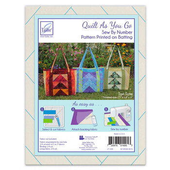 Quilt As You Go Pre-Printed Batting - Tori Tote