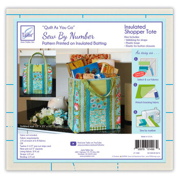 Quilt As You Go Pre-Printed Batting - Insulated Shopper Tote