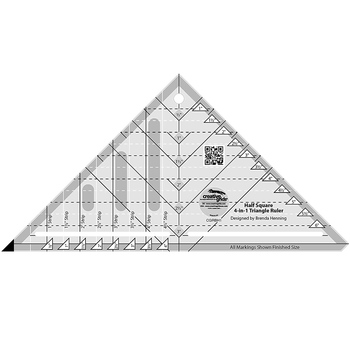 Creative Grids Half Square 4-in-1 Triangle Ruler - #CGRBH1, Image