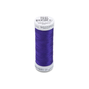 Sulky 40wt Rayon Thread #1235 Deep Purple - 250yd, Image