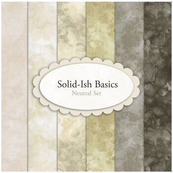 Solid-Ish Basics 6 FQ Set - Neutral by Timeless Treasures Fabrics, Image