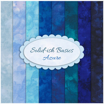 Solid-Ish Basics  8 FQ Set - Azure by Timeless Treasures Fabrics, Image