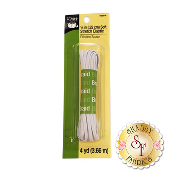 White Soft Stretch Elastic 1/8