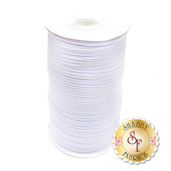 Flat Elastic - White - 1/4" x 4yd, Image