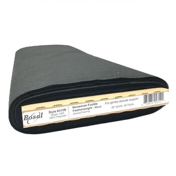 Bosal Non-woven Black Fusible Interfacing 313 Featherweight