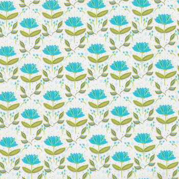 Petit Jardin 10JHR-2 William Teal by In The Beginning Fabrics REM, Image