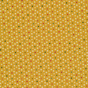 Better Not Pout 10174-30 Christmas Lights Gold by Nancy Halvorsen for Benartex, Image