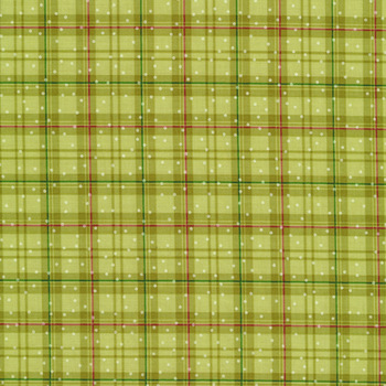 Better Not Pout 10175-46 Winter Plaid Olive by Nancy Halvorsen for Benartex, Image