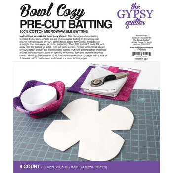 Bowl Cozy Pre Cut Batting by The Gypsy Quilter - 8pk, Image