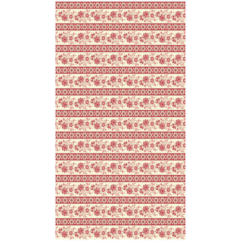 Sweet 16 9578-R Red Floral Stripe by Edyta Sitar for Andover Fabrics, Image