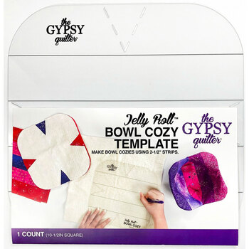 Jelly Roll Bowl Cozy Template by The Gypsy Quilter, Image