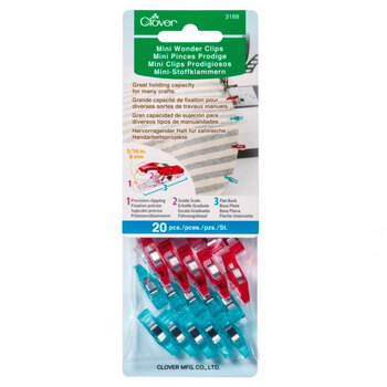 Clover Mini Wonder Clips - Red and Blue - 20ct, Image