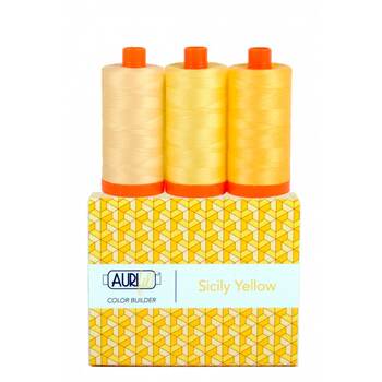 Aurifil Color Builder 3pc Set - Sicily Yellow, Image