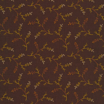 Hello Fall 2693-38 Brown Sprigs by Hannah West for Henry Glass Fabrics REM, Image