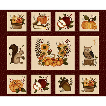 Hello Fall 2688P-88 Red Hello Fall Panel by Hannah West for Henry Glass Fabrics REM, Image