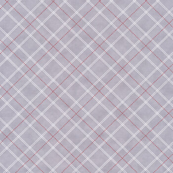 Holiday Lane 9625-90 Gray Plaid by Jan Shade Beach for Henry Glass Fabrics REM, Image