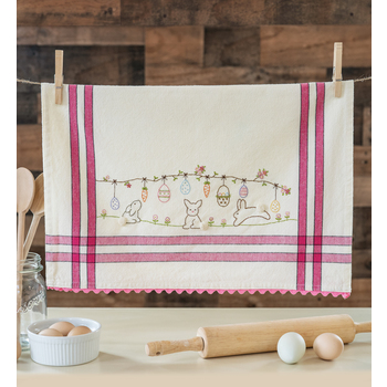  Easter Embroidery Dishtowel Kit - Bareroots, Image