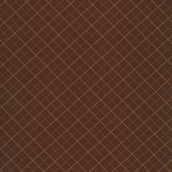 Essentials Sandalwood 39141-222 Trellis Dark Brown by Wilmington Prints REM, Image