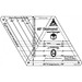 A ruler template displaying measurements and guidelines for cutting 60° diamonds and triangles in quilting.