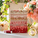 Photograph of the neatly stacked little sweetheart collection, consisting of cream, pink, tan, and red fabrics