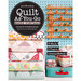 Book cover for Quilt As-You-Go Made Vintage by Jera Brandwig, featuring colorful stacked quilts and a wooden spool rack.