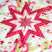 The center design of the Sophie Folded Star Hot Pad