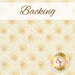Cream colored floral pattern on white