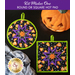 Round and Square hot pads with central folded star design featuring Halloween themed fabrics.