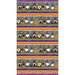 Full image repeat of striped fabric with pumpkins and cute gnomes
