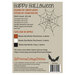 The back of the Happy Halloween Cross Stitch pattern listing the suggested floss colors.
