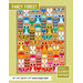 Front of fancy forest pattern featuring many colorful animal faces