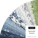 A collage of blue, green, and white fabrics from the Nantucket Summer Jelly Roll