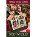 The front of the Deck The Halls Cross Stitch pattern by Primrose Cottage showing the finished project.