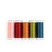 Five spools of thread in various colors.