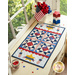 Pint Size Table Runner featuring geometric stars in red, white, and blue, along with star and firework appliqué at each end.