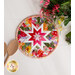 An image of a round folded star hot pad using floral fabrics from the Flower Shop collection