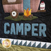 Wall hanging with appliqué camper and the phrase: 