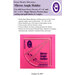 Image of a product advertisement for the Mirror Angle Holder from Marti Michell. The text highlights its uses for holding mirrors at angles for quilting, details its compatibility with specific mirror sizes, and mentions its suitability for previewing quilt blocks. The image includes the product number 8937 and features a pink triangular template with instructions and benefits of the product.