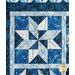 Geometric white and blue winter themed quilt block.