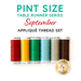 An image of a Pint Size Table Runner September Thread Set.