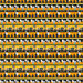 Border stripe fabric with ghosts, jack-o-lanterns, graves and skeletons