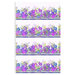 full fabric image of purple and blue floral border stripe