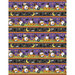 Multi colored border stripe fabric gnome witches, black cats, cauldrons, jack-o-lanterns and more