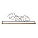 Acorn & Oakleaf Holder with Dowel - 16" Silver