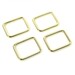 Sallie Tomato 1" Rectangle Rings - Gold - 4pk