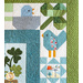 Quilt border featuring blue birds, and a shamrock.